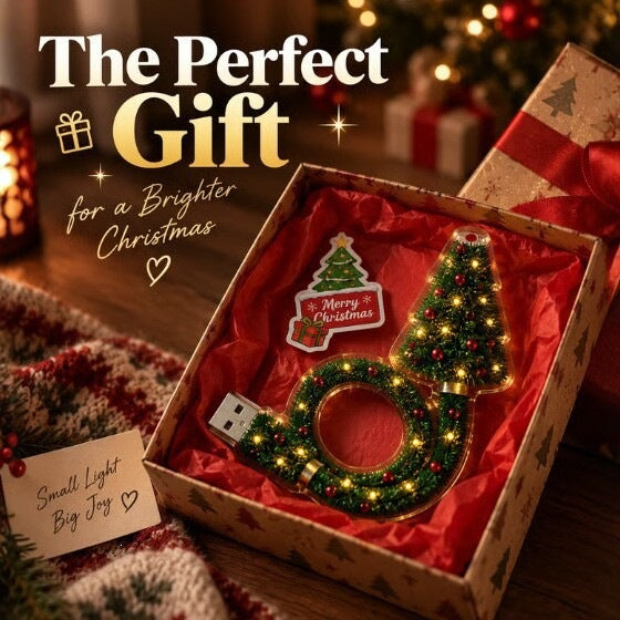 Creative Christmas Tree Shaped USB Projection Light