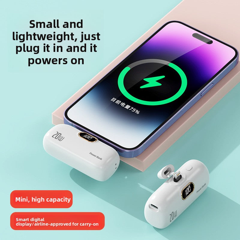 Mini portable compact capsule power bank