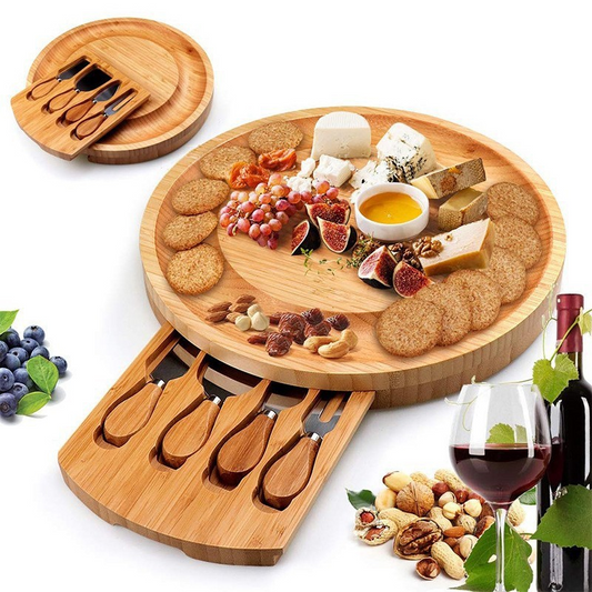 Bamboo Cheese Board & Knife Set