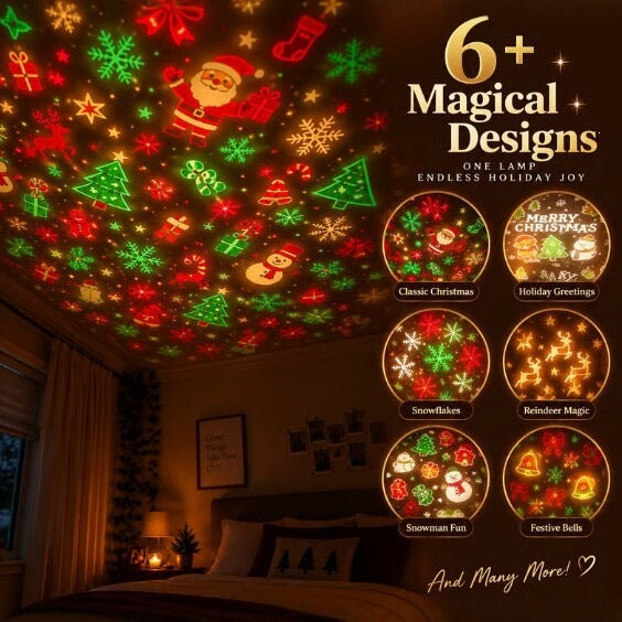 Creative Christmas Tree Shaped USB Projection Light
